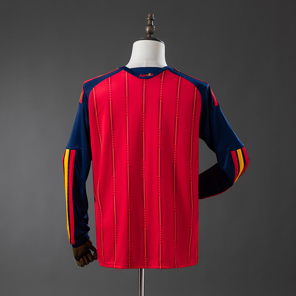 Spain 2026 Home 2-Star Champion Edition Long Sleeve Jersey